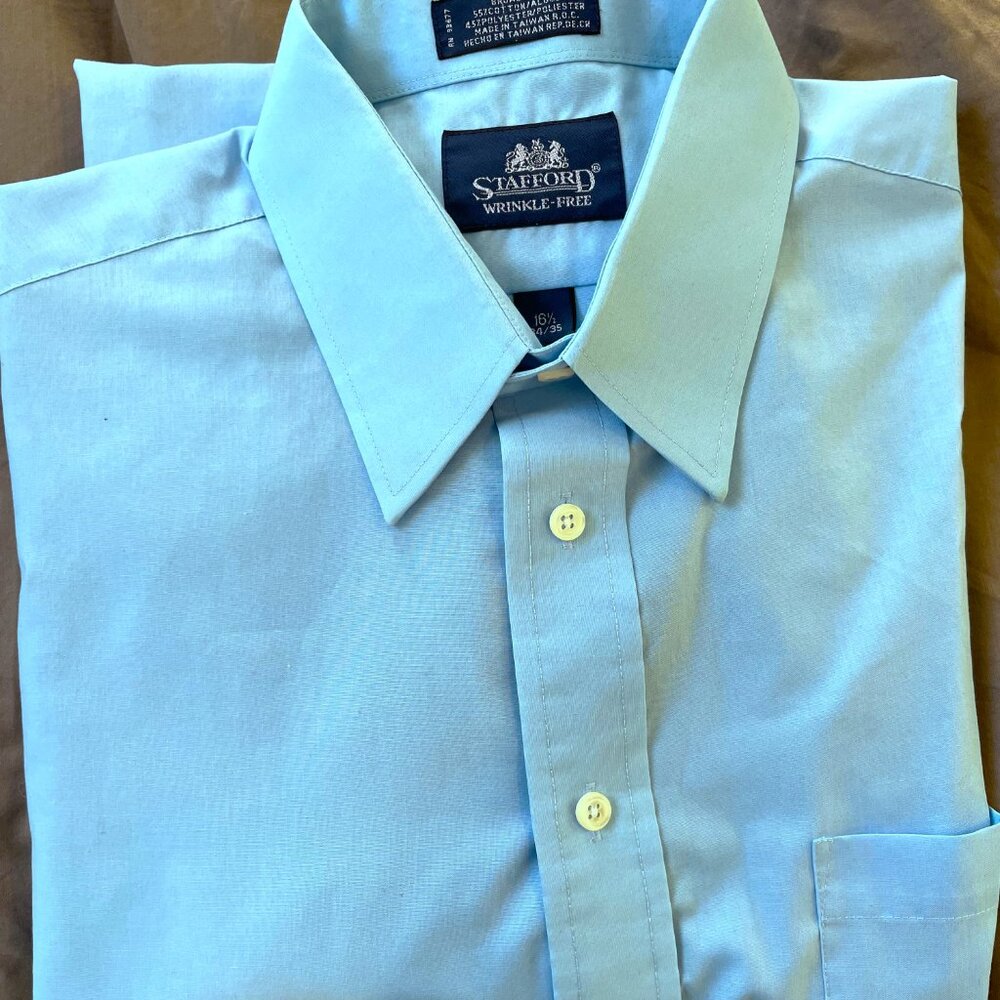 EUC Stafford Broadcloth Dress Shirt - Picture 2 of 2